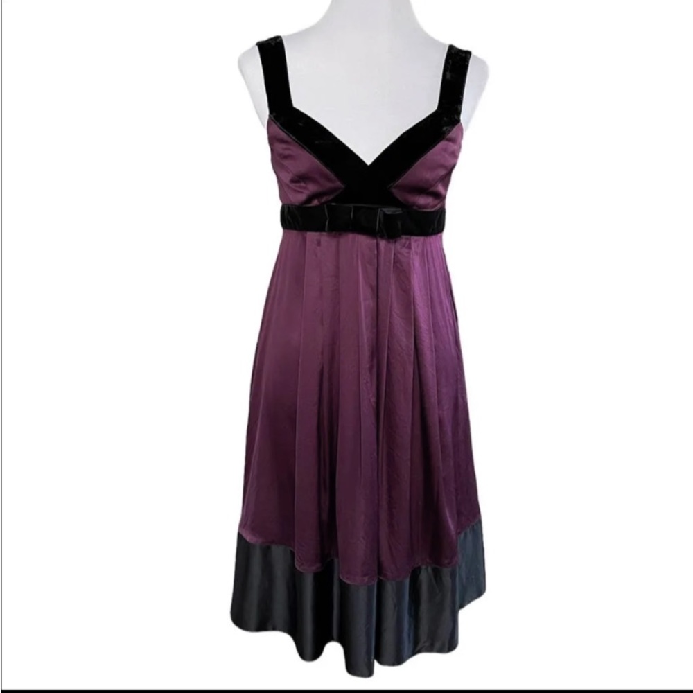 NWT Banana Republic Silk Velvet Trim Sleeveless Dress